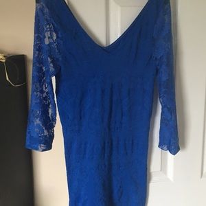 Blue mini dress